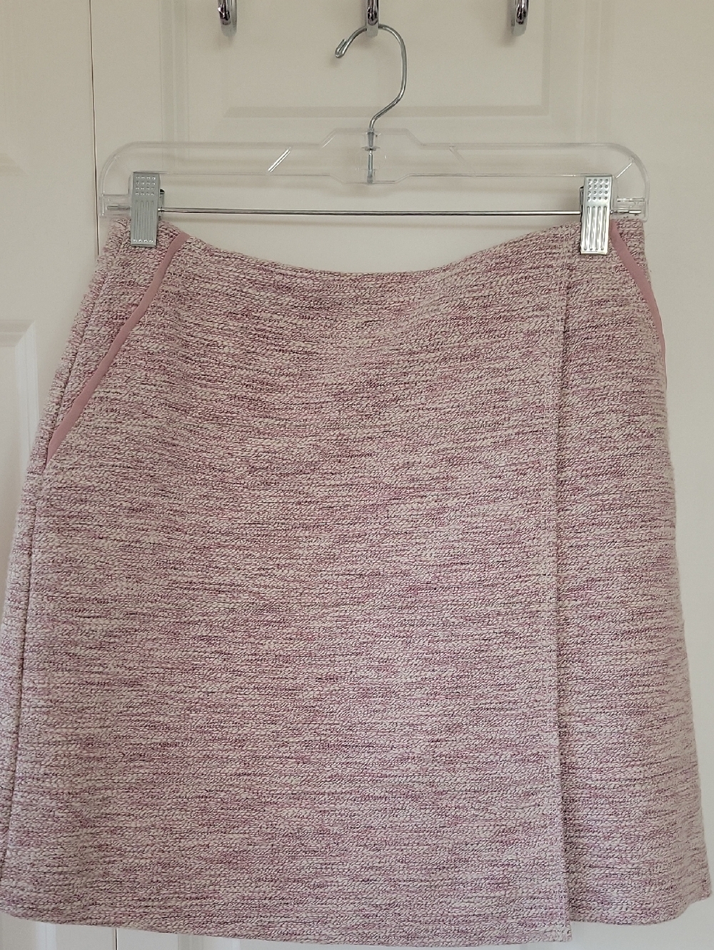 LOFT Blush Tweed A-Line Skirt